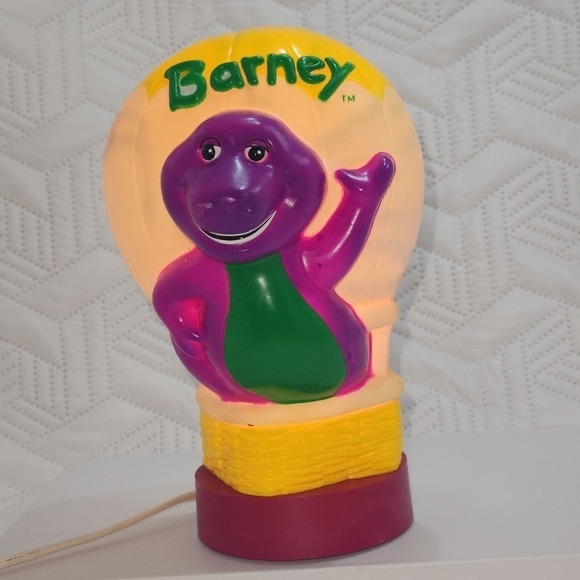 Vintage Barney Lamp childrens Hot Air Ballon 1992 Collectible electric works - Picture 5 of 12